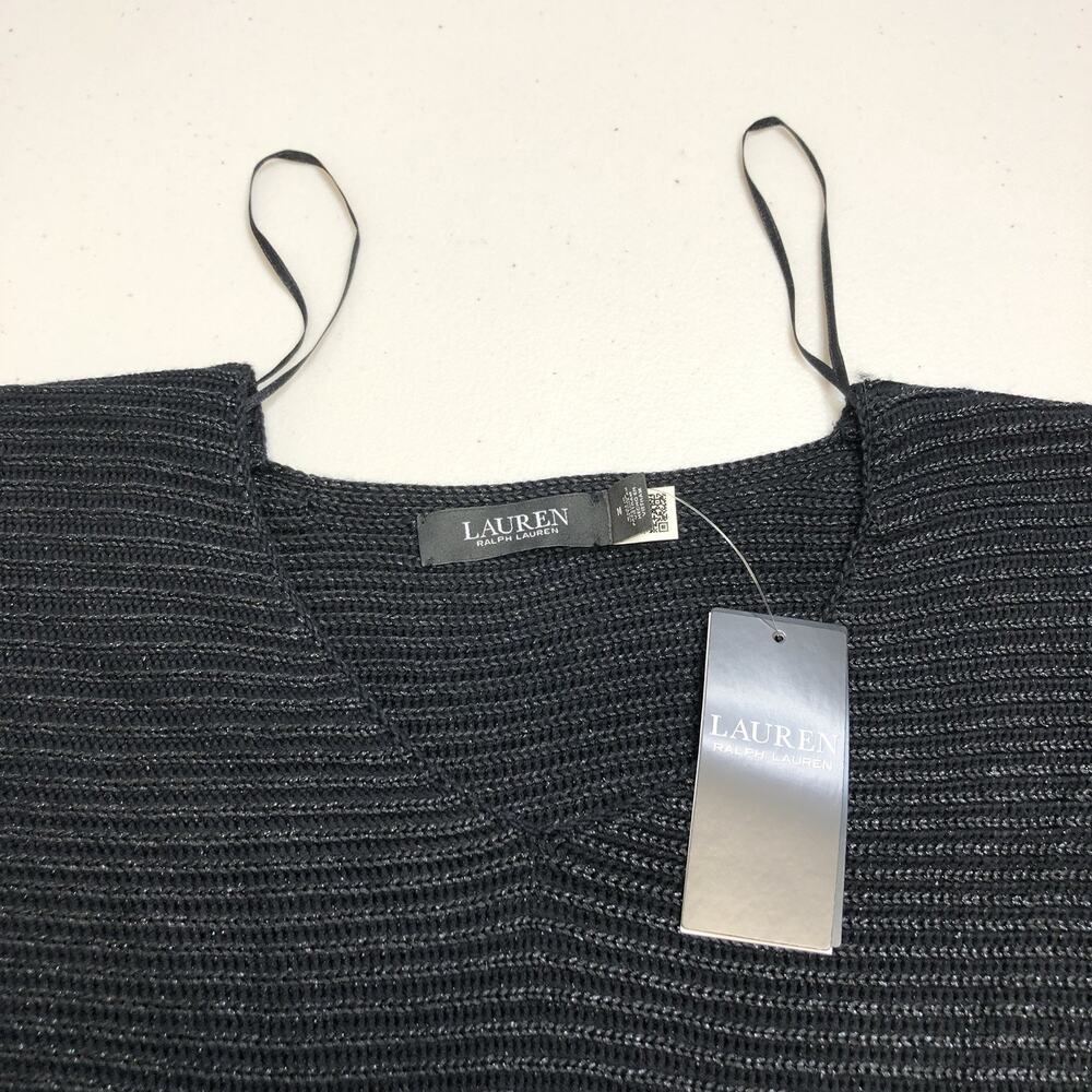 Lauren Ralph Lauren Women's Metallic Rib Knit Dolman Sleeve Sweater Sz M - Picture 6 of 11